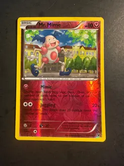 2016 Pokemon Fates collide Mr Mime 67 /124 REVERSE Holo foil Holographic rare - Image 1