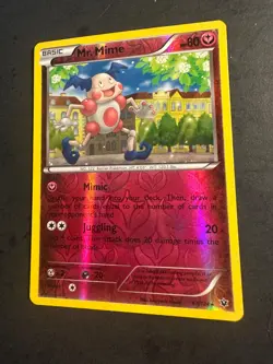 2016 Pokemon Fates collide Mr Mime 67 /124 REVERSE Holo foil Holographic rare - Image 3