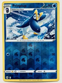 Prinplup 036/172 Brilliant Stars Reverse Holo Uncommon Pokemon Card NEAR MINT - Image 1