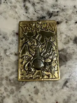 Charizard Burger King Gold Plated 23K Gold Metal Pokemon Card - Image 1