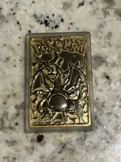 Charizard Burger King Gold Plated 23K Gold Metal Pokemon Card - Image 3