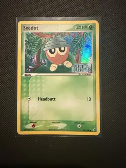 Pokemon TCG Card English ex Crystal Guardians Seedot 60/100 Reverse Holo Stamped - Image 1