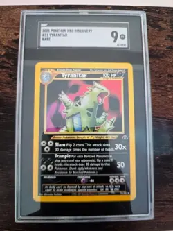 Tyranitar Pokemon 31/75 Neo Discovery SGC Mint 9 2001 Wotc Rare Card. - Image 1