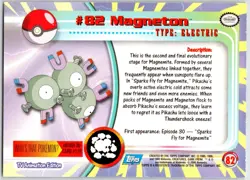 POKEMON TOPPS TRADING CARDS SERIES 2 MAGNETON #82 NON HOLO NM - Image 2