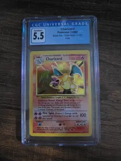 Pokemon TCG Charizard Base Set 4/102 Holo Rare - CGC 5.5 - Image 1