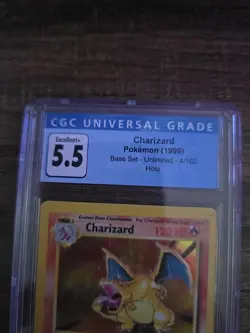 Pokemon TCG Charizard Base Set 4/102 Holo Rare - CGC 5.5 - Image 2