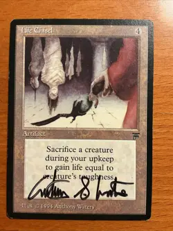Artist Signed Life Chisel Legends Anthony S. Waters MTG Magic The Gathering - Image 1