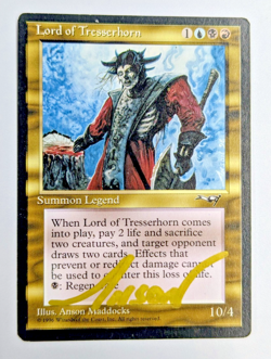 MTG ALLIANCES Lord of Tresserhorn SIGNED IN GOLD BY ANSON MADDOCKS - Image 1