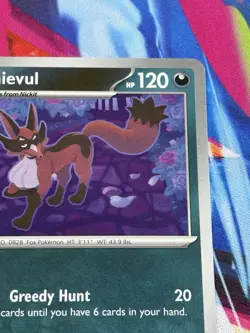 Pokemon Mega Evolution #90/132 Thievul Reverse Holo - Image 3