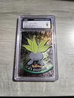 1999 Pokemon Oddish - Second Print - Silver Foil Topps CGC 9 PSA BGS TAG Slab - Image 1