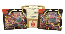 Pokemon 2025 Mega Evolution Phantasmal Flames 3Pk Booster Blister Sealed Case - Image 1