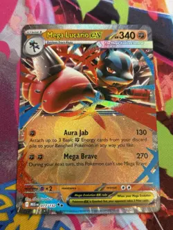 Pokemon Mega Evolution #77/132 Mega Lucario ex Double Rare Holo - Image 1
