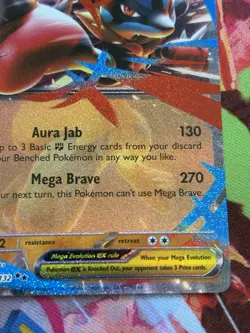 Pokemon Mega Evolution #77/132 Mega Lucario ex Double Rare Holo - Image 5