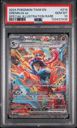2024 POKEMON TWM EN-SPECIAL ILLUSTRATION RARE #214 GRENINJA EX PSA 10 - Image 1
