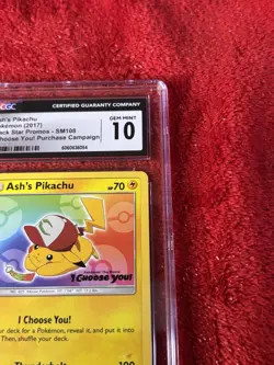 2017 POKEMON Ash's Pikachu SM108 Black Star Promo I Choose You! CGC GEM MINT 10 - Image 2