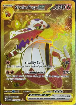 Skeledirge ex Gold Hyper Rare - 272/193 - Paldea Evolved Pokemon 2023 - Image 1