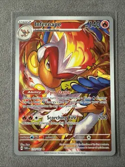Pokemon TCG Infernape 173/167 Twilight Masquerade Holo Secret Rare Full Art Mint - Image 1