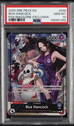 2025 ONE PIECE PROMOS PSA MAGAZINE EXCLUSIVE #038 BOA HANCOCK PSA 10 - Image 1