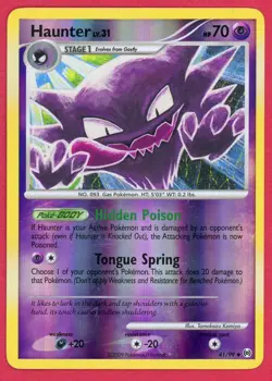 Haunter 41/99 Reverse Holo - Arceus Pokemon Card - Tomokazu Komiya Art - LP - Image 1