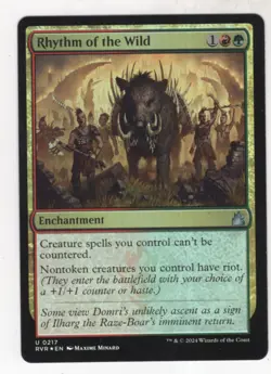 MTG Ravnica Remastered Foil Card #217 Rhythm of the Wild - Image 1