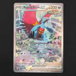 Pokemon TCG Card Roaring Moon ex 251/182 Paradox Rift Special Illustration - MP - Image 1