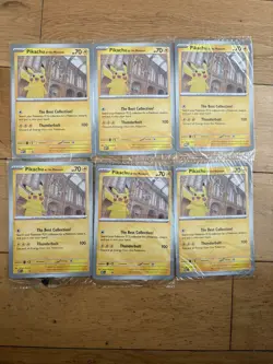Sealed Pikachu at the Museum Black Star Promo Jumbo Cards x6 - Image 1