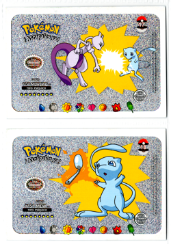 POKEMON - WHOS THAT POKEMON U * MEW & MEWTWO * GLITTER FOIL CARD - Image 1