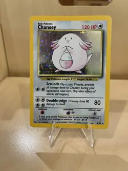 Chansey Base Set 003/102 Pokemon TCG Holo Rare Card - Image 1