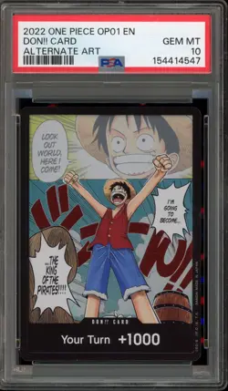 One Piece CCG Don!! Card Alternate Art OP01 PSA 10 Gem Mint - Image 1