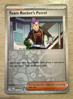 Pokemon Team Rocket's Petrel 176/182 Destined Rivals Reverse Holo Trainer Card - Image 1