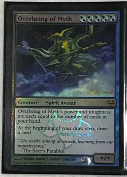 MTG Over being Of Myth Prerelease Foil Rare NM/Mint - Image 1