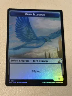 mtg foil token Bird // Bird Illusion, 0001//0005, Ravnica Remastered, unplayed - Image 1