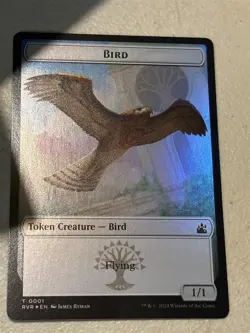 mtg foil token Bird // Bird Illusion, 0001//0005, Ravnica Remastered, unplayed - Image 2
