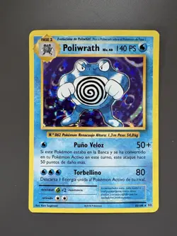Poliwrath Holo Rare Pokemon Base Set 13/102 Spanish Edition - Image 1