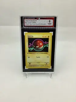 1999 Pokemon Base Set 67/102 Voltorb Common Shadowless First Edition KSA 8 - Image 1