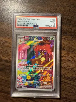 Sawsbuck 166/162 Temporal Forces Illustration Full Art PSA 9 - Image 1