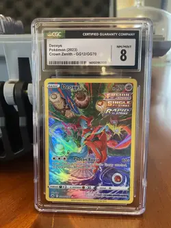 Pokemon Deoxys GG12 Crown Zenith CGC 8 - Image 1