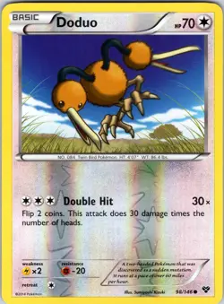 Doduo 98/146 XY Base Set Pokemon NM/LP Reverse Holo - Image 1
