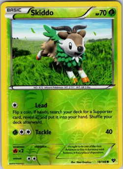 Skiddo 18/146 XY Base Set Pokemon TCG LP-NM - Image 1