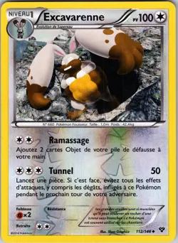 Diggersby 112/146 XY Base Set Pokemon TCG LP FRENCH - Image 1