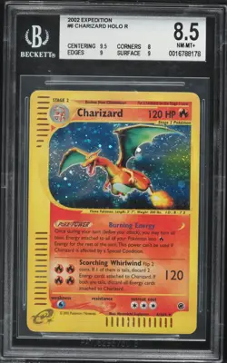Pokemon TCG 2002 Expedition Charizard HOLO #6 - BGS 8.5 NM MT+ - Image 1