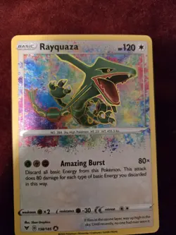 Rayquaza 138/185 SWSH04: Vivid Voltage Amazing Rare - NM - Image 1