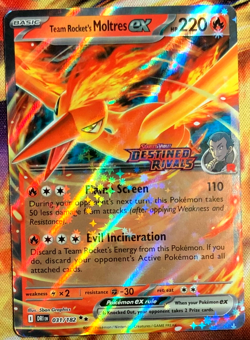 Pokemon - Team Rocket's Moltres ex - Stamped - 31/182 - Destined Rivals - Promo - Image 1