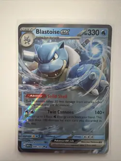 Blastoise ex 009/165 SV: Scarlet & Violet 151 Double Rare Holo 330 HP Eng - Image 1