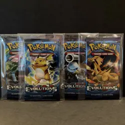 XY Evolutions Booster Pack Art Set (4 packs) - Pokemon TCG 2016 - Factory Sealed - Image 1
