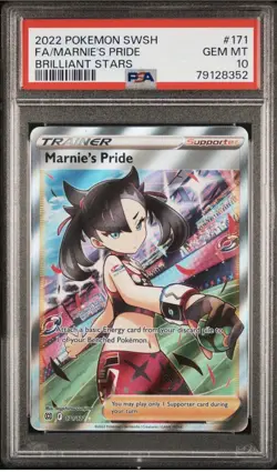 Pokemon PSA 10 Marnie's Pride Ultra Rare 2022 171/172 Brilliant Stars English - Image 1
