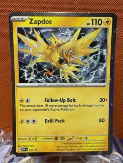 Pokemon TCG Zapdos SVP 157 Scarlet & Violet Black Star Promo Rare NM 2113 - Image 1