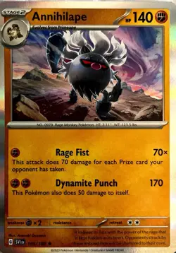 Annihilape | 109/198 | Sv01: Scarlet & Violet | Rare Holo | NM/M | Pokemon 2023 - Image 3