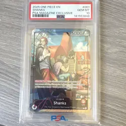 Bandai One Piece CCG Shanks OP09-001 Promo Leader Foil PSA 10 English 2025 - Image 1