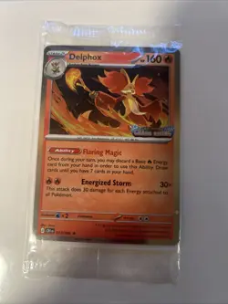 Delphox 013/086 Chaos Rising Stamped Sealed Pokemon Promo Card - Image 1